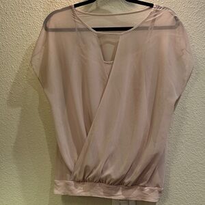 ❤️ BOGO FREE ❤️ Sheer Blouse in Light Dusty Pink Size Small